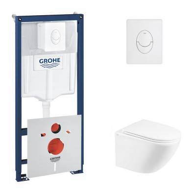 Будкрам купить Набор инсталляция 4 в 1 Grohe Rapid SL 38722001 + унитаз с сиденьем Qtap Robin QT1333046ENRW