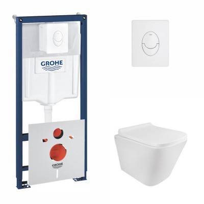 Будкрам купить Набор инсталляция 4 в 1 Grohe Rapid SL 38722001 + унитаз с сиденьем Qtap Tern QT1733052ERW