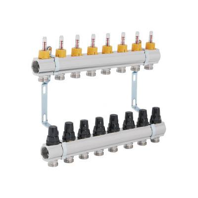 Будкрам купить Коллектор с расходомерами SD Forte 1" 8 выходов SF001W8