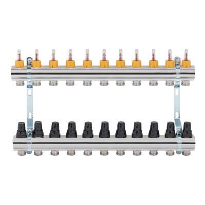 Будкрам купить Коллектор с расходомерами SD Forte 1" 11 выходов SF001W11 Коллектор с расходомерами SD Forte 1" 11 выходов SF001W11 4