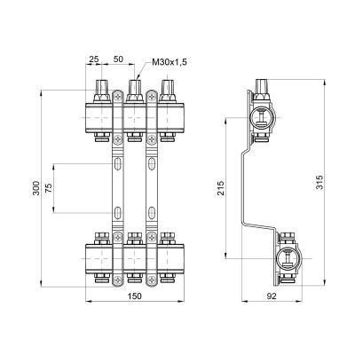 Будкрам купити Колектор SD Forte 1" 3 виходи SF002W3 Колектор SD Forte 1" 3 виходи SF002W3 3