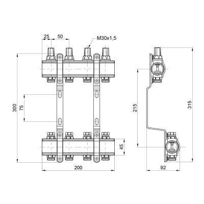 Будкрам купить Коллектор SD Forte 1" 4 выхода SF002W4 Коллектор SD Forte 1" 4 выхода SF002W4 3