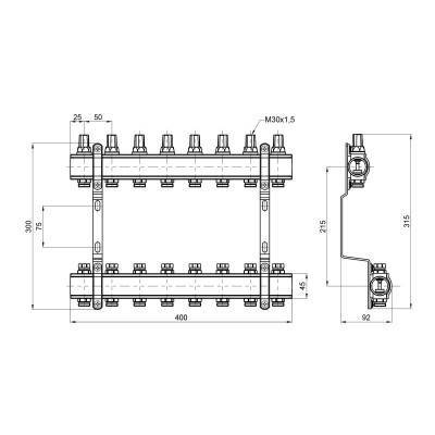 Будкрам купити Колектор SD Forte 1" 8 виходів SF002W8 Колектор SD Forte 1" 8 виходів SF002W8 3