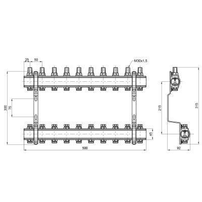 Будкрам купити Колектор SD Forte 1" 10 виходів SF002W10 Колектор SD Forte 1" 10 виходів SF002W10 3