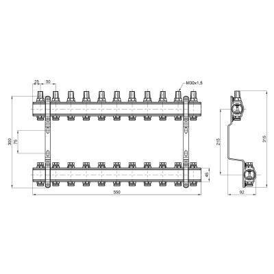 Будкрам купити Колектор SD Forte 1" 11 виходів SF002W11 Колектор SD Forte 1" 11 виходів SF002W11 3
