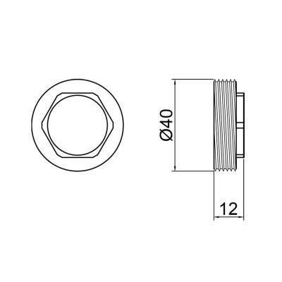 Будкрам купити Гайка для картриджа Lidz (CRM) 46 03 001 40 40 мм Гайка для картриджа Lidz (CRM) 46 03 001 40 40 мм 4