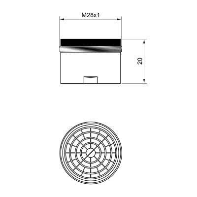 Будкрам купити Аератор Lidz (CRM) 48 00 026 01 із зовнішнім різьбленням Аератор Lidz (CRM) 48 00 026 01 із зовнішнім різьбленням 2