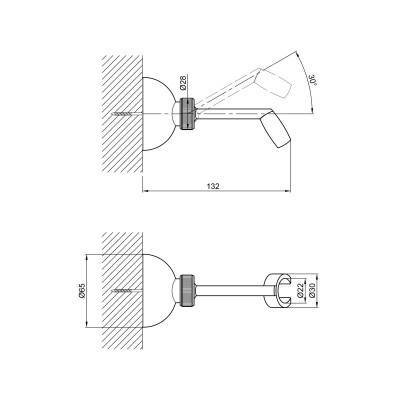 Будкрам купить Кронштейн для ручного душа Lidz (CRM) 49 00 111 01 Кронштейн для ручного душа Lidz (CRM) 49 00 111 01 2