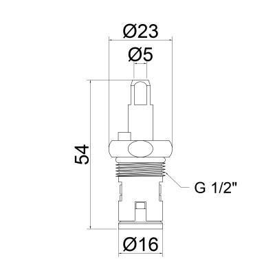 Будкрам купити Кран-букс Lidz (BRA) 53 01 030 00 кераміка 1/2" Кран-букс Lidz (BRA) 53 01 030 00 кераміка 1/2" 3