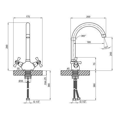 Будкрам купити Змішувач для кухні Lidz (CRM) 75 21 271F-8 Змішувач для кухні Lidz (CRM) 75 21 271F-8 2