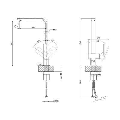Будкрам купить Смеситель для кухни Lidz (CRM) 21 45 016F-13 Смеситель для кухни Lidz (CRM) 21 45 016F-13 2