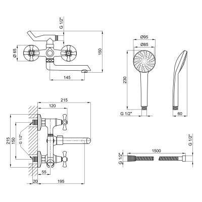 Будкрам купити Змішувач для ванни Lidz (CRM) 75 21 142 Змішувач для ванни Lidz (CRM) 75 21 142 2
