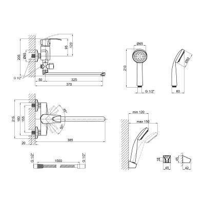 Будкрам купити Змішувач для ванни Lidz (CRM) 41 86 005C-2 Змішувач для ванни Lidz (CRM) 41 86 005C-2 2