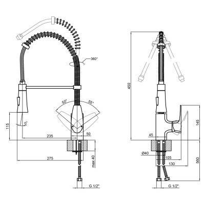 Будкрам купити Змішувач для кухні Qtap Optima CRM 013 з рефлекторним виливом Змішувач для кухні Qtap Optima CRM 013 з рефлекторним виливом 4