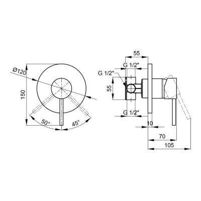 Будкрам купить Смеситель скрытого монтажа для душа Qtap Spring CRM 010-1 Смеситель скрытого монтажа для душа Qtap Spring CRM 010-1 4