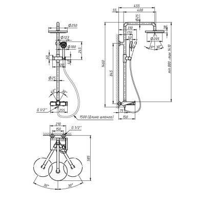 Будкрам купить Душевая система Qtap Sloup 51105OGC Душевая система Qtap Sloup 51105OGC 2