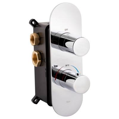Будкрам купить Смеситель термостатический скрытого монтажа для душа Qtap Votice 65T105OGC на три потребителя