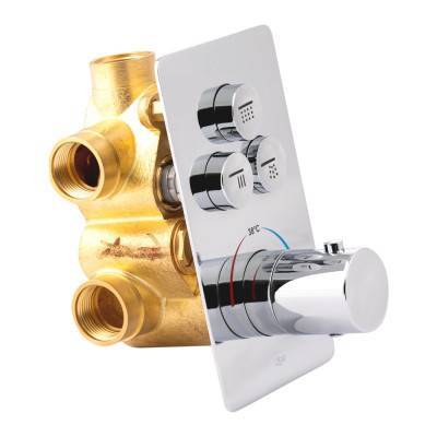 Будкрам купить Смеситель термостатический скрытого монтажа для душа Qtap Votice 6443T105NKC на три потребителя Смеситель термостатический скрытого монтажа для душа Qtap Votice 6443T105NKC на три потребителя 3