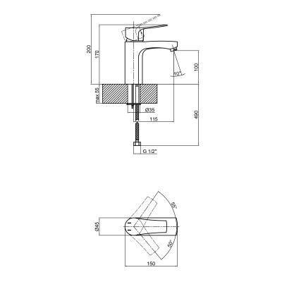 Будкрам купить Смеситель для раковины Qtap Terezin 1024101C Смеситель для раковины Qtap Terezin 1024101C 2