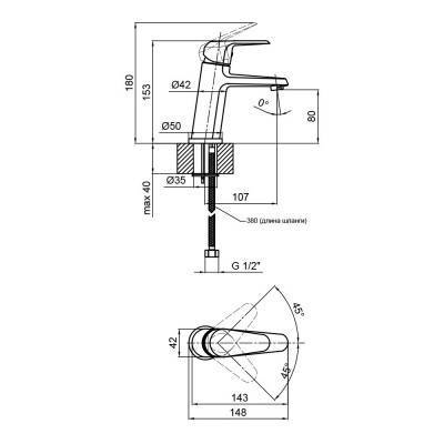 Будкрам купить Смеситель для раковины Qtap Olsava 1012107C Смеситель для раковины Qtap Olsava 1012107C 2