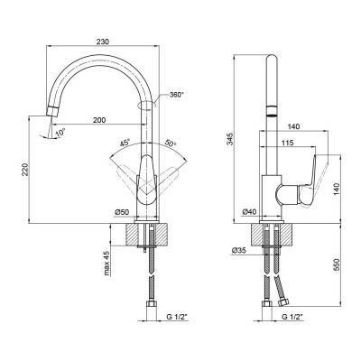 Будкрам купить Смеситель для кухни Qtap Olsava 9012107UC Смеситель для кухни Qtap Olsava 9012107UC 2