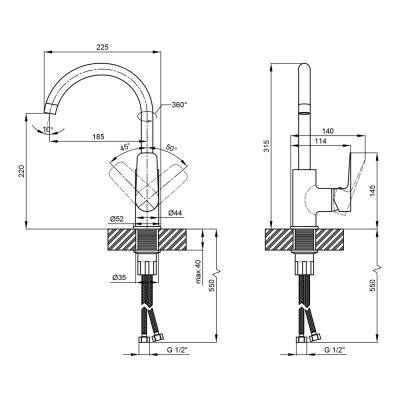 Будкрам купить Смеситель для кухни Qtap Planice 9015107UC Смеситель для кухни Qtap Planice 9015107UC 2