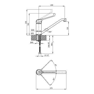 Будкрам купить Смеситель для кухни Qtap Lek 1541H107KC Смеситель для кухни Qtap Lek 1541H107KC 2