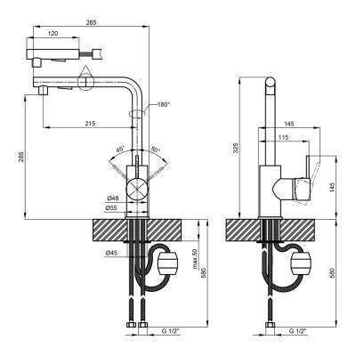 Будкрам купить Смеситель для кухни Qtap Kuchyne 91107FC с выдвижным изливом Смеситель для кухни Qtap Kuchyne 91107FC с выдвижным изливом 2