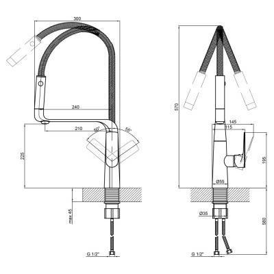 Будкрам купить Смеситель для кухни Qtap Kuchyne 91107AC с рефлекторным изливом Смеситель для кухни Qtap Kuchyne 91107AC с рефлекторным изливом 2