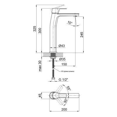 Будкрам купить Смеситель для раковины Qtap Zdenek 1032H102C Смеситель для раковины Qtap Zdenek 1032H102C 2