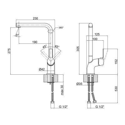 Будкрам купити Змішувач для кухні Qtap Zdenek 9032102FC Змішувач для кухні Qtap Zdenek 9032102FC 2