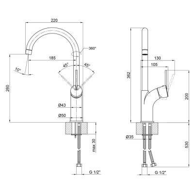 Будкрам купить Смеситель для кухни Qtap Kuchyne 90102UC Смеситель для кухни Qtap Kuchyne 90102UC 2