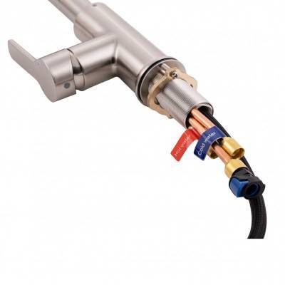 Будкрам купити Змішувач для кухні Qtap Janicka 9134103FN з висувним виливом Змішувач для кухні Qtap Janicka 9134103FN з висувним виливом 4