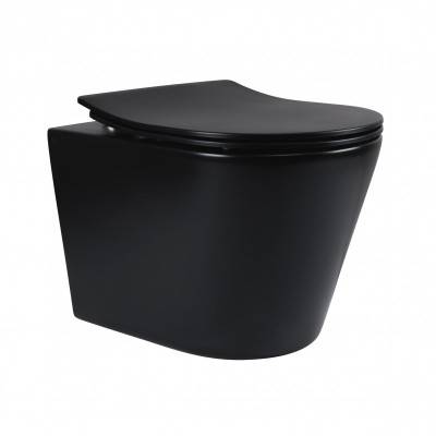 Будкрам купить Унитаз подвесной Qtap Scorpio безободковый с сидением Soft-close QT1433053ERMB