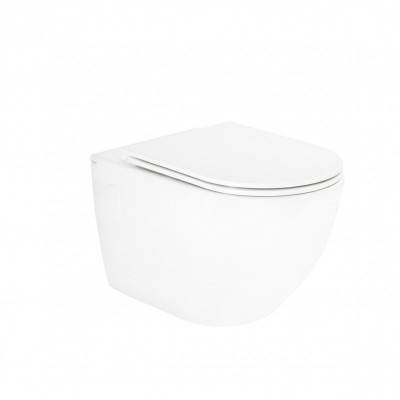 Будкрам купить Унитаз подвесной Qtap Robin безободковый с сиденьем Soft-close QT13332141ERW