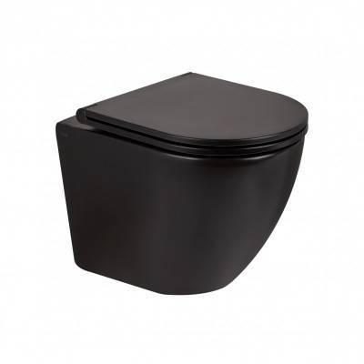 Будкрам купить Унитаз подвесной Qtap Robin безободковый с сиденьем Soft-close QT13332141ERMB