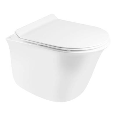 Будкрам купить Унитаз подвесной Qtap Virgo безободковый с сиденьем Soft-close QT1833051ERW