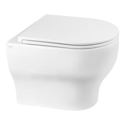 Будкрам купить Унитаз подвесной Qtap Aries безободковый с сиденьем Soft-close QT0333063ERW