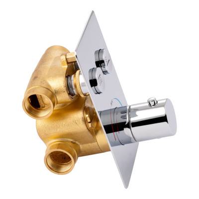 Будкрам купить Смеситель термостатический скрытого монтажа для душа Qtap Votice 6442T105NKC на два потребителя Смеситель термостатический скрытого монтажа для душа Qtap Votice 6442T105NKC на два потребителя 3