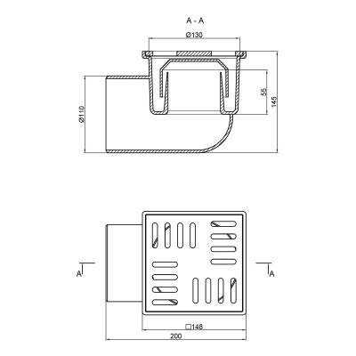 Будкрам купить Трап Lidz (WHI) 60 07 T004 00 горизонтальный с пластиковой решеткой 150х150 Трап Lidz (WHI) 60 07 T004 00 горизонтальный с пластиковой решеткой 150х150 2