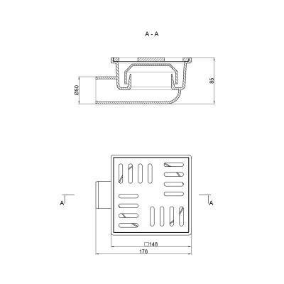 Будкрам купить Трап Lidz (WHI) 60 07 T003 01 горизонтальный с пластиковой решеткой 150х150 Трап Lidz (WHI) 60 07 T003 01 горизонтальный с пластиковой решеткой 150х150 2