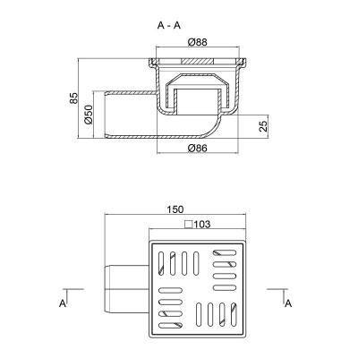 Будкрам купить Трап Lidz (WHI) 60 07 T003 00 горизонтальный с пластиковой решеткой 100х100 Трап Lidz (WHI) 60 07 T003 00 горизонтальный с пластиковой решеткой 100х100 2
