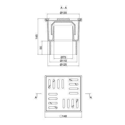 Будкрам купить Трап Lidz (WHI) 60 07 T002 00 вертикальный с пластиковой решеткой 150х150 Трап Lidz (WHI) 60 07 T002 00 вертикальный с пластиковой решеткой 150х150 2