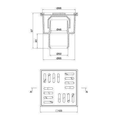 Будкрам купить Трап Lidz (WHI) 60 07 T001 00 вертикальный с пластиковой решеткой 100х100 Трап Lidz (WHI) 60 07 T001 00 вертикальный с пластиковой решеткой 100х100 2
