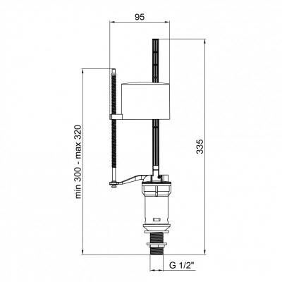Будкрам купити Наповнювач для унітазу Lidz (WHI) 60 02 K002 00 з нижнім підведенням Наповнювач для унітазу Lidz (WHI) 60 02 K002 00 з нижнім підведенням 2