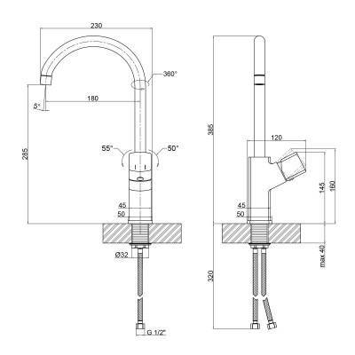 Будкрам купить Смеситель для кухни Qtap Krychle 9050104UC Смеситель для кухни Qtap Krychle 9050104UC 2