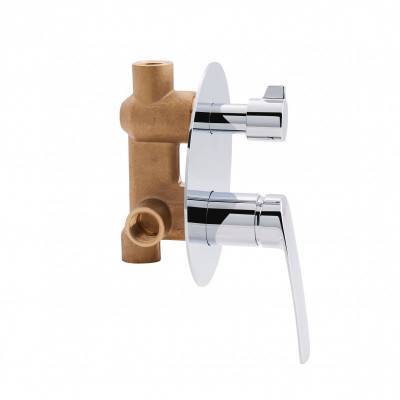 Будкрам купить Смеситель скрытого монтажа для душа Qtap Kralovice 6229103GC на два потребителя Смеситель скрытого монтажа для душа Qtap Kralovice 6229103GC на два потребителя 3