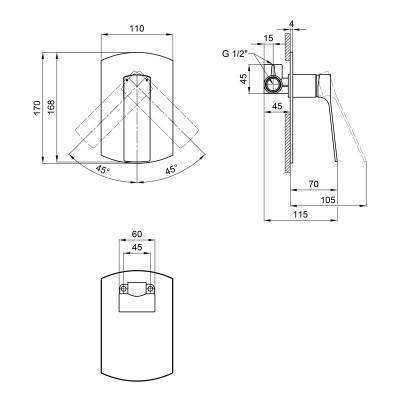 Будкрам купить Смеситель скрытого монтажа для душа Qtap Slavonice 6042103C Смеситель скрытого монтажа для душа Qtap Slavonice 6042103C 2