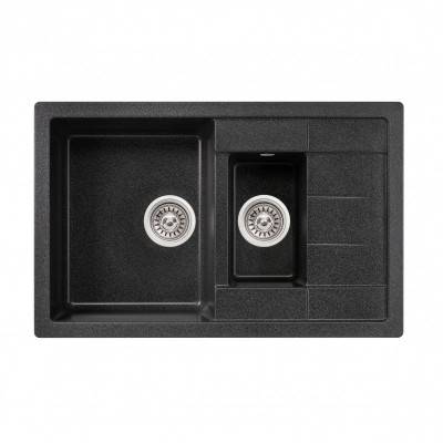 Будкрам купить Кухонная мойка с дополнительной чашей Lidz 780x495/200 GRF-13 (LIDZGRF13780495200)