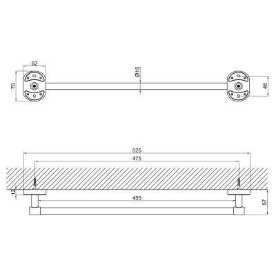 Будкрам купити Рушникотримувач Lidz (CRM) 114.01.00 55 см Рушникотримувач Lidz (CRM) 114.01.00 55 см 4